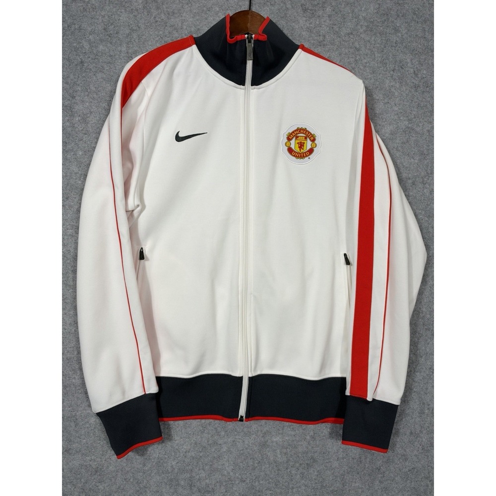 Manchester United Nike 2009 2010 Track Jacket Mens Large Soccer Jersey Full Zip